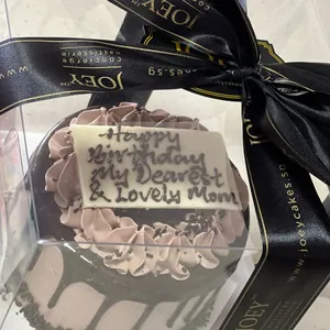 Bundle A (Size: 5 Inch) (Big Candles: 4) (Small Candles: 4) (Message on Complimentary Gift Card: Yes (do write the message in the ordering form, under comments box)) (Message on Cake (Short & Sweet): Yes (do write the message in the ordering form, under comments box))
