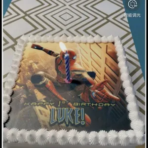 Spiderman Cake (Size: 9 inch) (Flavours: Chocolate) (Big candles: 1) (Small candles: None) (Message on Complimentary Gift Card: Yes (do write the message in the ordering form, under comments box)) (Message on Cake (Short & Sweet): Yes (do write the message in the ordering form, under comments box))