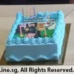 TPC17 Minecraft Warrior (Size: 7 Inch) (Eggless: Yes) (Base Color: Blue) (Flavour: Strawberry) (Big candles: None) (Small candles: 8) (Message on Complimentary Gift Card: No) (Message On Cake: (Short & Sweet): Yes (do write the message in the ordering form, under comments box))