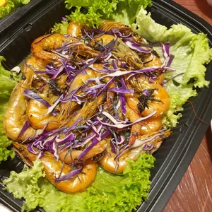 Olive Garlic Baked Prawn