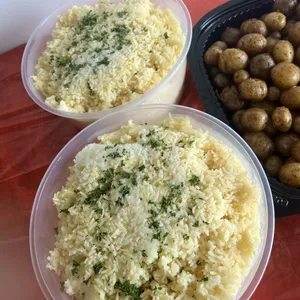 Butter Garlic Rice with Raisins