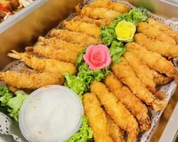 炸脆皮虾 Golden Torpedo Prawn w Wasabi Mayo | Customer Photo | Fu Kwee Caterer Pte Ltd