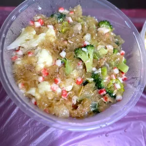 Braised White Fungus with Broccoli & Crab Meat