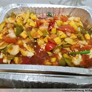 Deep Fried Slice Fish in Sweet and Sour Sauce