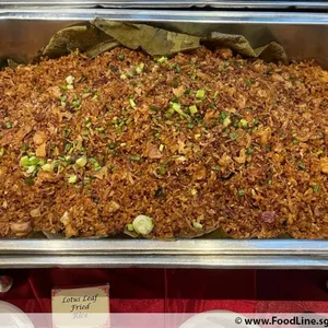 Lotus Leaf Fried Rice with Chicken Cube and Dried Shrimp 飘香荷叶饭