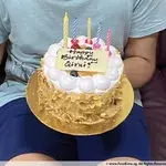 Fruity fantasy (Size: 5 Inch) (Big Candles: 1) (Small Candles: 4) (Message on Cake (Short & Sweet): Yes (do write the message in the ordering form, under comments box)) (Message on Complimentary Gift Card: No)