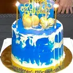 TCD02 Blue Passion (Cake Size: 9 Inch) (Cake Flavours: Blueberry)