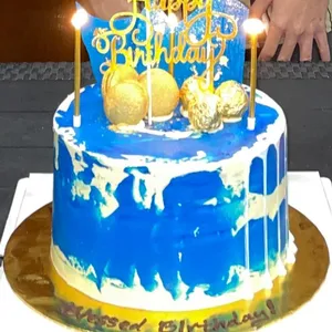 TCD02 Blue Passion (Cake Size: 9 Inch) (Cake Flavours: Blueberry)