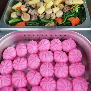 Steamed Mini Red Bean Pau