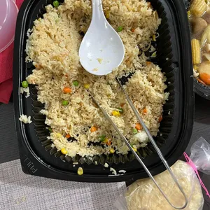 Signature Wok-Fried Egg Rice with Silver Fish