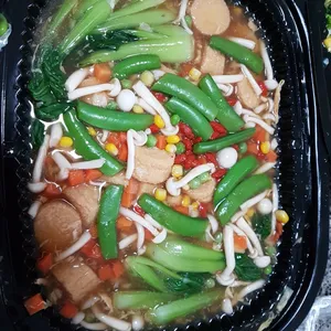 Jade Egg Beancurd with Seasonal Vegetables