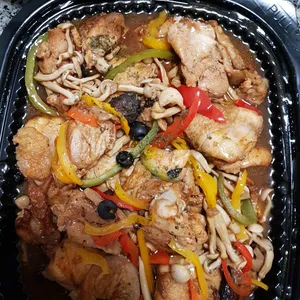 Roasted Chicken Chop with Mushroom Sauce