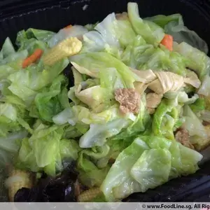 香炒素根包菜 Cabbage w/ Assorted Mushroom (NEW)