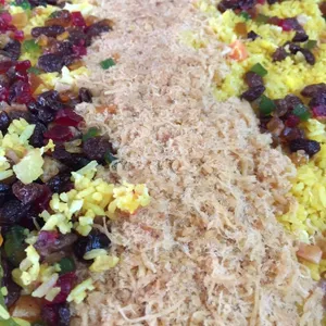 Thai Style Fried Rice served with Chicken Floss 泰式香炒饭配鳮肉松