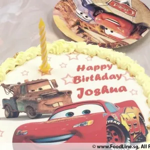 1x SPORTS CAR @$58.9 (Size : 9 Inch (12-18 pax)) (Flavours : Vanilla) (Eggless : Yes) (Big Candles : 3) (Small Candles : 1)