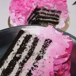 1x Rosette Pink @$38.9 (Size : 7 Inch (7-10 pax)) (Flavours : Chocolate) (Eggless: No) (Big Candles : 1) (Small Candles : 8)