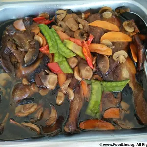香菇烩扒鸭 Braised Duck w/ Mushroom