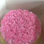 1x Rosette Pink @$38.9 (Size : 7 Inch (7-10 pax)) (Flavours : Chocolate) (Eggless: Yes) (Big Candles : 1) (Small Candles : 6)