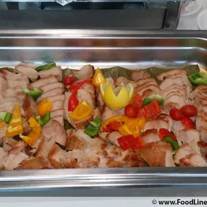 Marinated Roasted Turkey Breast Served with Cranberry Sauce