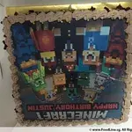 1x MINECRAFT FAMILY @$58.9 (Size : 9 Inch (12-18 pax)) (Flavours: Chocolate) (Eggless: No) (Big Candles : 2) (Small Candles : 8)