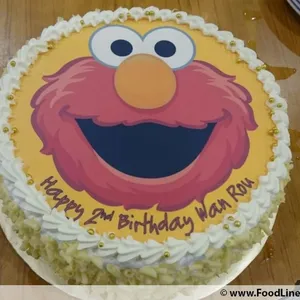 1x Elmo @$58.9 (Size : 9 Inch (12-18 pax)) (Flavours : Strawberry) (Eggless : No) (Big Candles : 2) (Small Candles : 2)