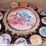 1x Pony Adventure @$78.9 (Size : Classic (7 Inch Cake + 12 Cupcakes)) (Eggless?: No) (Big Candles : 9) (Small Candles : 2)