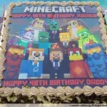 1x MINECRAFT FAMILY @$58.9 (Size : 9 Inch (12-18 pax)) (Flavours: Chocolate) (Eggless: No) (Big Candles : 1) (Small Candles : 1)