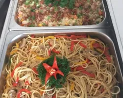 Aglio Olio w Bell Pepper & Mushroom | Customer Photo | QQ Catering