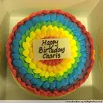 1x Rainbow Wonderland @$45.9 (Size : 9 Inch (12-18 pax) +$19.00) (Big Candles : 6) (Small Candles : 6)