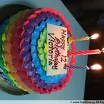 1x Rainbow Wonderland @$45.9 (Size : 7 Inch (7-10 pax)) (Big Candles : 1) (Small Candles : 2)