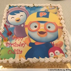1x PORORO BIRTHDAY @$58.9 (Size : 9 Inch (12-18 pax)) (Flavours : Vanilla) (Big Candles : 2) (Small Candles : 4)