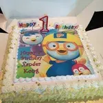 1x PORORO BIRTHDAY @$58.9 (Size : 10.5 Inch (20-28 pax) +$19.00) (Flavours : Strawberry) (Big Candles : 1) (Small Candles : 1)