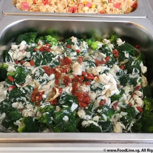 Broccoli w Crab Meat Egg White Sauce