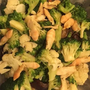 5. Broccoli and Cauliflower fry with Pacific Clams and Mushrooms