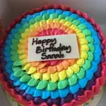 1x Rainbow Wonderland @$45.9 (Size : 9 Inch (12-18 pax) +$19.00) (Big Candles : 4) (Small Candles : 4)