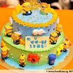 1x Minions Birthday Bash @$158 (Top Layer : Strawberry) (Bottom Layer : Vanilla) (Big Candles : 1) (Small Candles : 9)