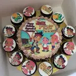 1x Treasure Celebration @$78.9 (Size : Classic (7 Inch Cake + 12 Cupcakes)) (Eggless?: No) (Big Candles: 8) (Small Candles : 5)