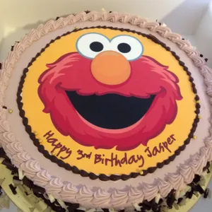 1x Elmo @$58.9 (Size : 10.5 Inch (20-28 pax) +$27.00) (Flavours : Chocolate) (Eggless : No) (Big Candles : 3) (Small Candles : 3)