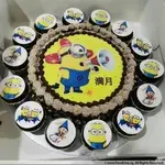 1x Minion Assemble @$78.9 (Size : Deluxe (9 Inch Cake + 14 Cupcakes) +$27.00) (Eggless? : No) (Big Candles : 1) (Small Candles : 1)