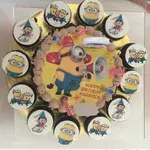 1x Minion Assemble @$78.9 (Size : Classic (7 Inch Cake + 12 Cupcakes)) (Eggless? : No) (Big Candles : 6) (Small Candles : 6)