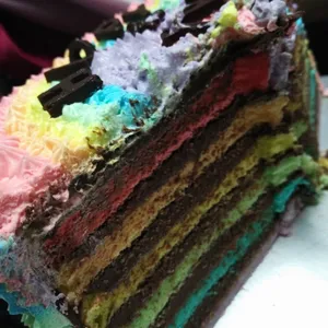 1x Rainbow Cake @$45 (Size: 7 Inches) (Additional Toppings: None) (Additional Fillings: Chocolate Filling (7 Inch Cake) +$5.00)