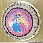 1x PRINCESS BIRTHDAY @$58.9 (Size : 10.5 Inch (20-28 pax) +$27.00) (Flavours : Chocolate) (Eggless : No) (Big Candles : 3) (Small Candles : 1)