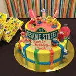 1x Sesame Street Joy @$162 (Top Layer : Chocolate) (Bottom Layer : Blackforest) (Big Candles : 1) (Small Candles : 1)