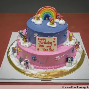1x Pony Dream Birthday @$162 (Top Layer : Vanilla) (Bottom Layer : Chocolate) (Big Candles : 1) (Small Candles : 1)