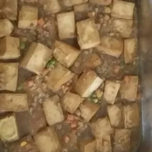Braised Tofu With Minced Chicken