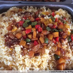 Steamed Pumpkin Rice with Sultana Raisins & Cashew Nuts (Vegetarian)