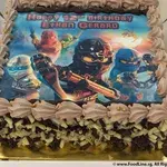1x NINJA GO CELEBRATES @$58.9 (Size : 9 Inch (12-18 pax)) (Flavours : Chocolate) (Eggless : No) (Big Candles : 2) (Small Candles : 3)