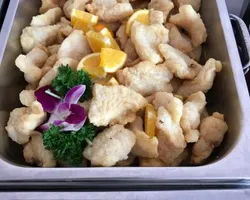 Orange Sauce Fish 橙汁鱼片 | Customer Photo | Xin Yi Pin Catering Pte Ltd