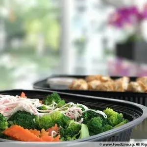 Sautéed Broccoli with Fai Cai and Crab Stick