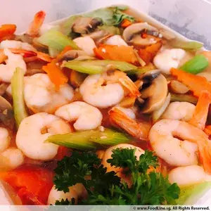 Stir Fried Prawn with Celery / Mushroom
